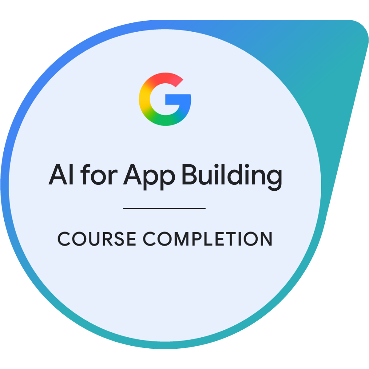 Google AI for App Building badge