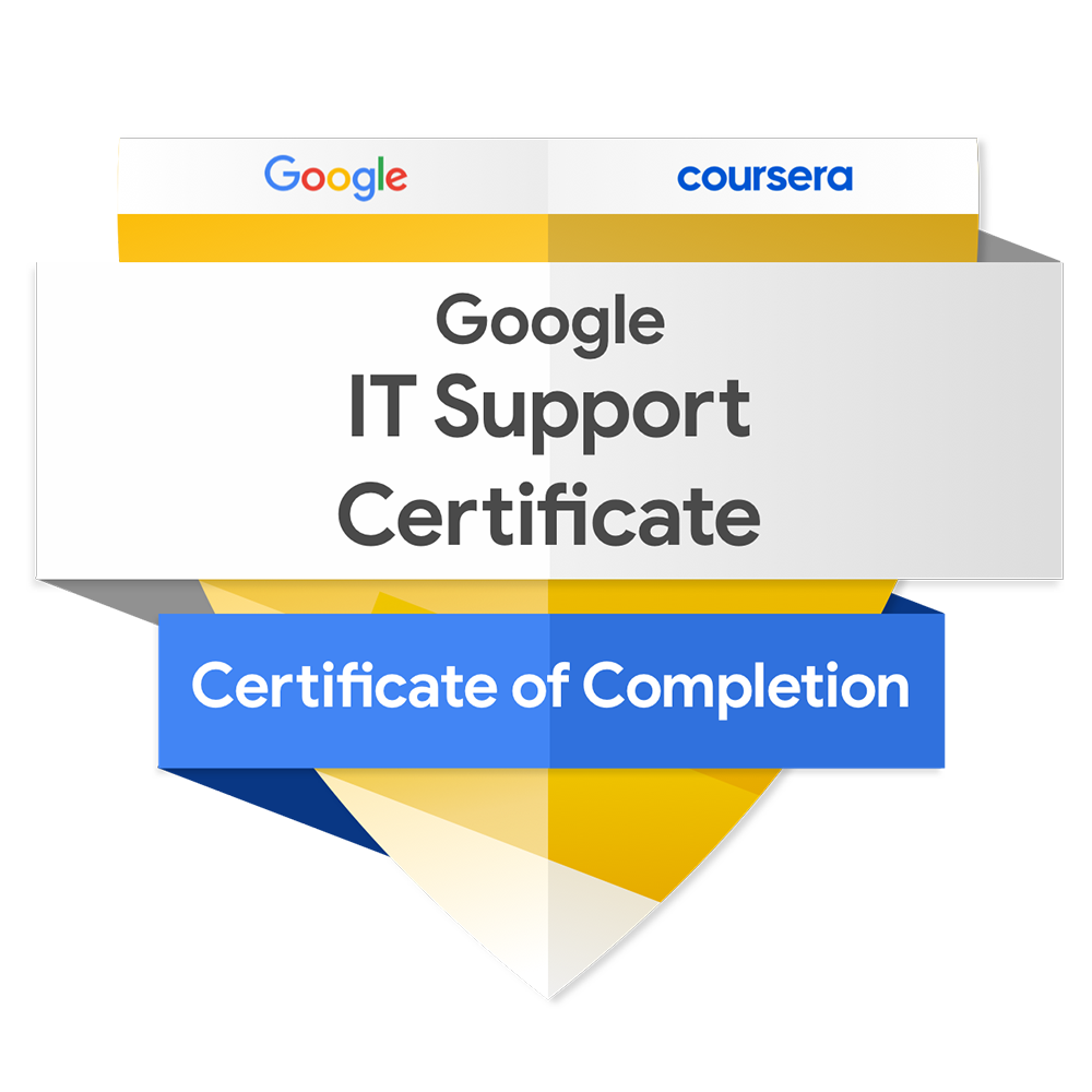 Google IT Support Professional Certificate badge